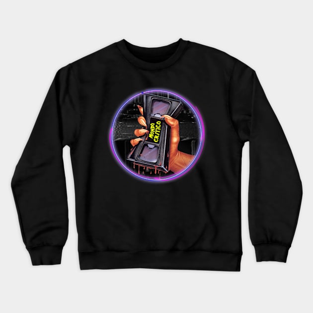 Mondo critico logo VHS Crewneck Sweatshirt by Mondo critico